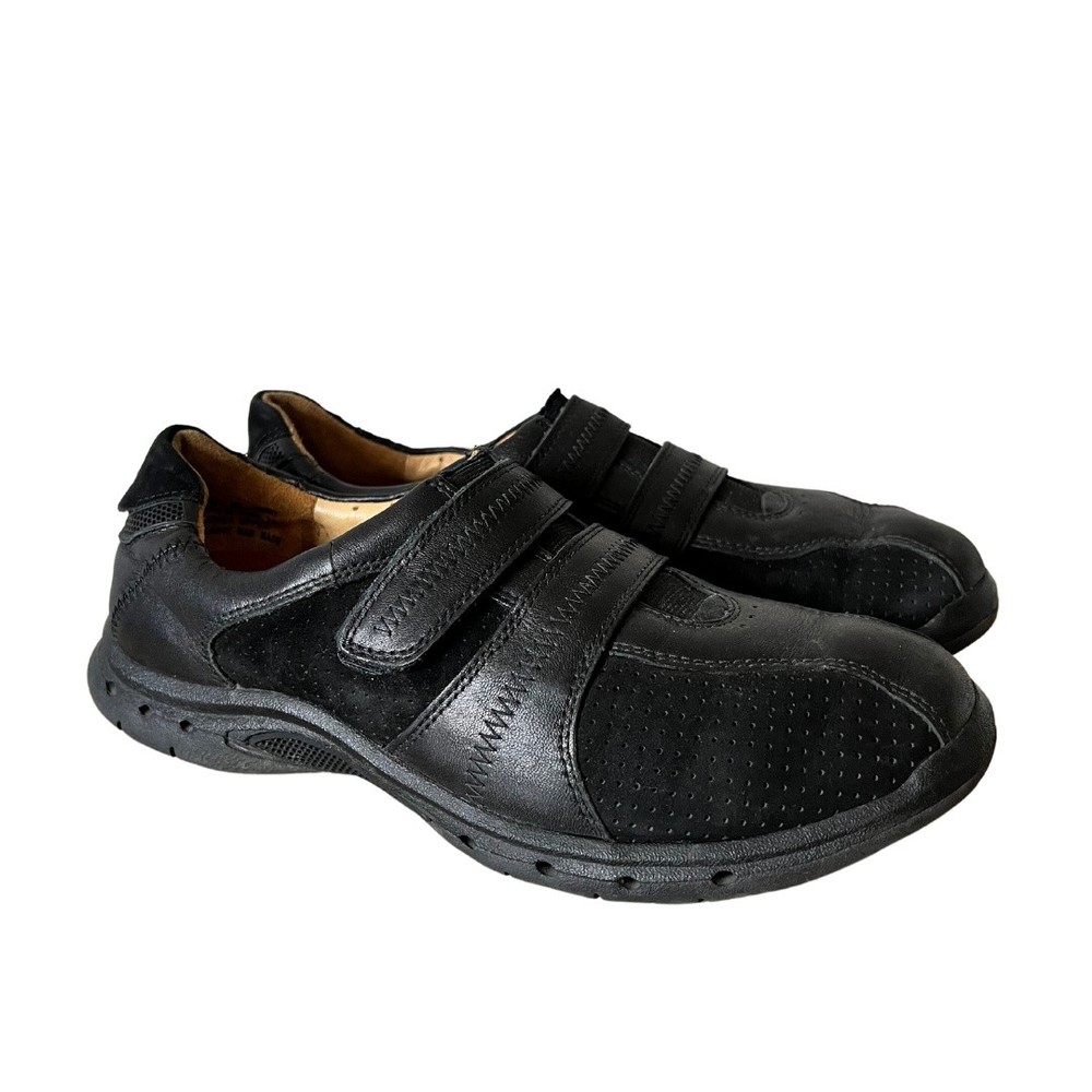 Clarks Unstructured Women's Leather Comfort Loafer Slip On Shoe Black Size 8